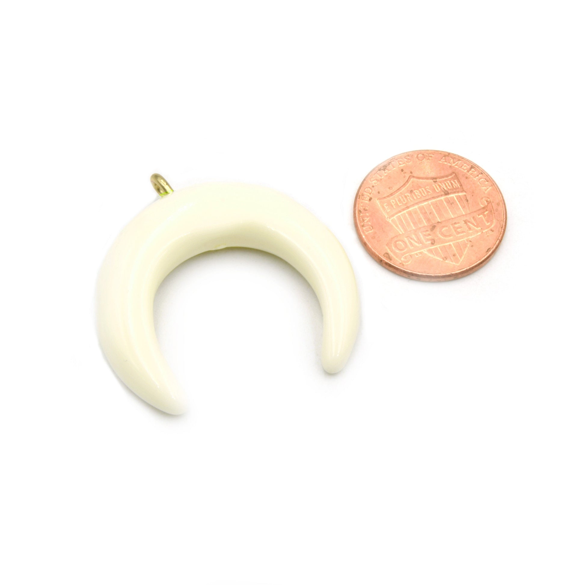 Crescent Pendant | Acrylic Colored Focal Pendant | Jewelry Components 