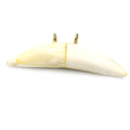 Banana Crescent Pendant | Ox Bone Pendant With Gold Suspension Rings | White Crescent, Brown Banana Crescent | Two Sizes