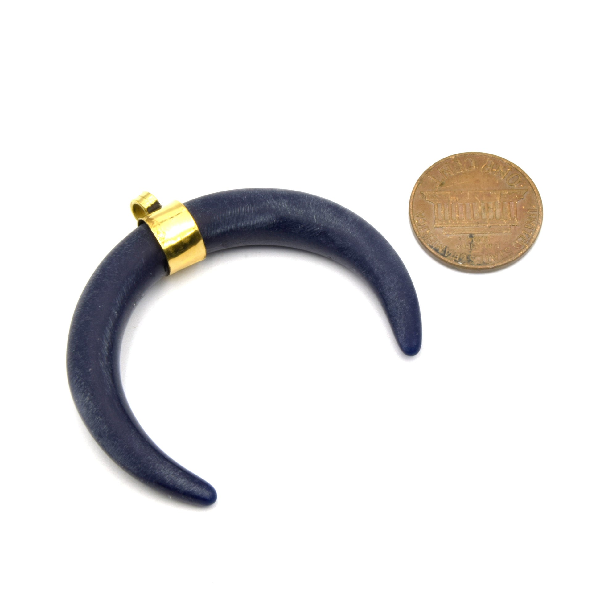 Crescent Pendant | Acrylic Colored Matte Focal Pendant | Red Crescent, Green Crescent, Blue Crescent, Brown Crescent, Tan Crescent Charms