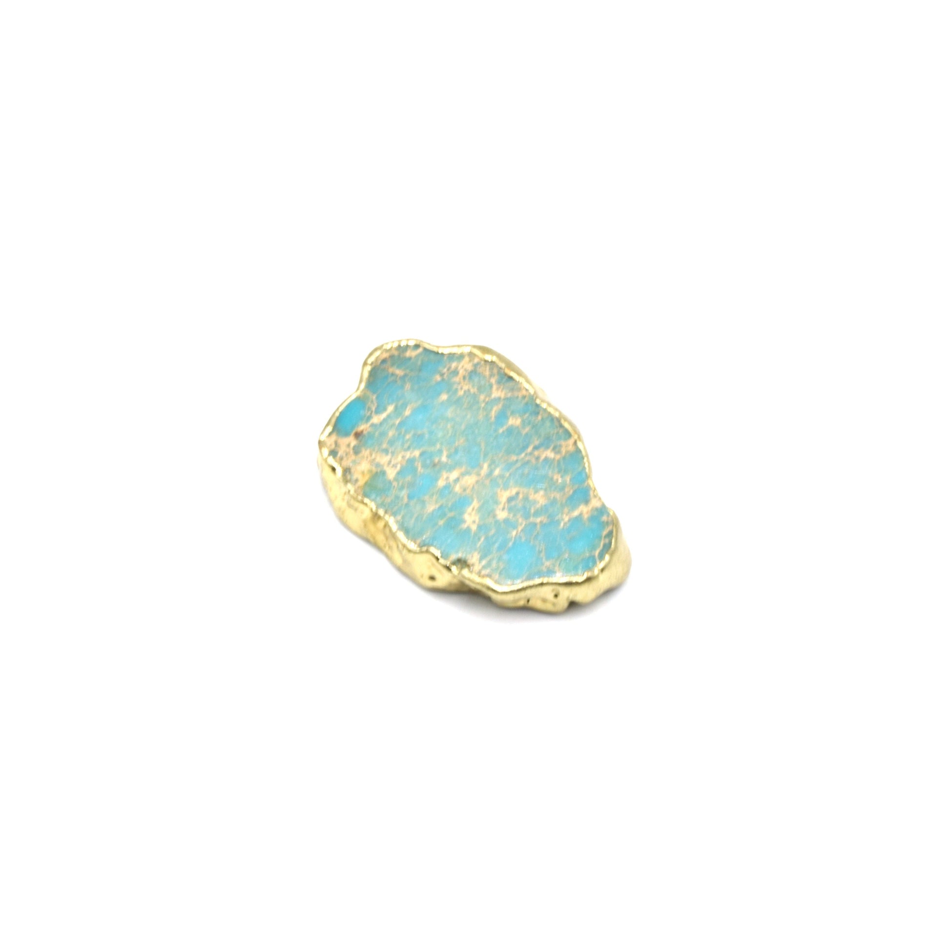 Sea Sediment Jasper Slab Beads | Electroplated Jasper Beads | Pink Sea Sediment Jasper, Green Sea Sediment Jasper, Blue Sea Sediment Jasper