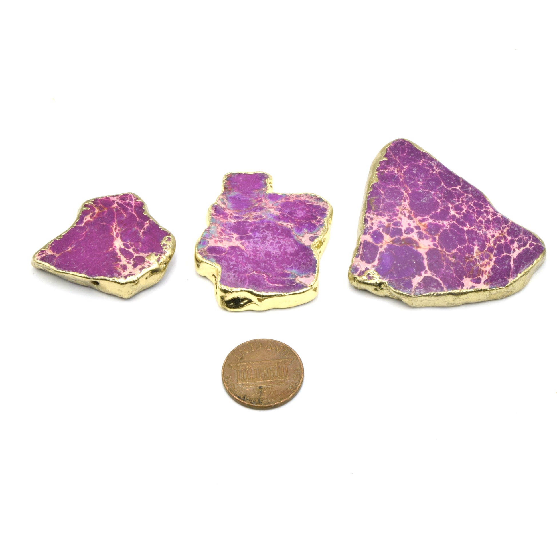 Sea Sediment Jasper Slab Beads | Electroplated Jasper Beads | Pink Sea Sediment Jasper, Green Sea Sediment Jasper, Blue Sea Sediment Jasper