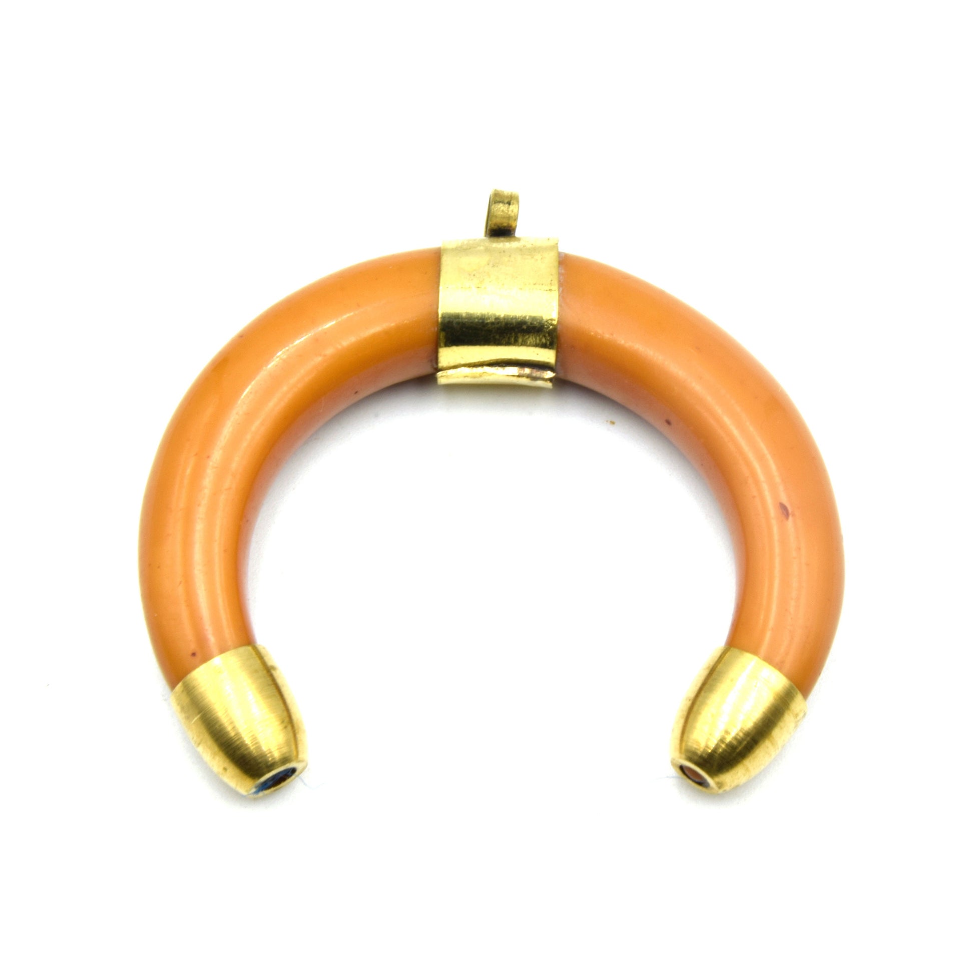 Crescent Pendant | Acrylic Colored Focal Pendant | White Crescent Brown Crescent Peach Crescent Black Crescent