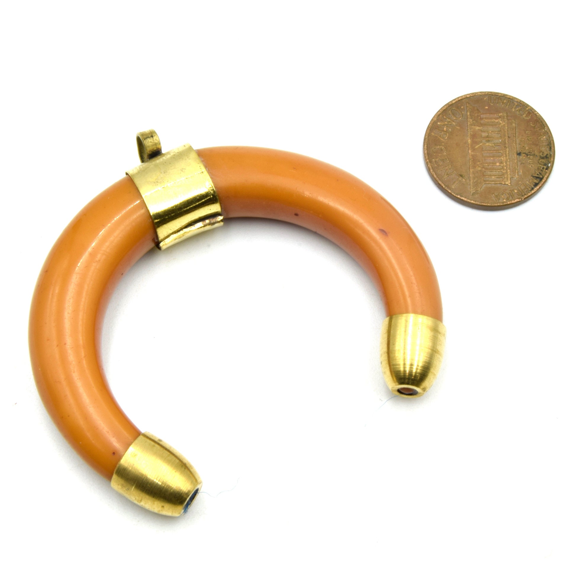 Crescent Pendant | Acrylic Colored Focal Pendant | White Crescent Brown Crescent Peach Crescent Black Crescent