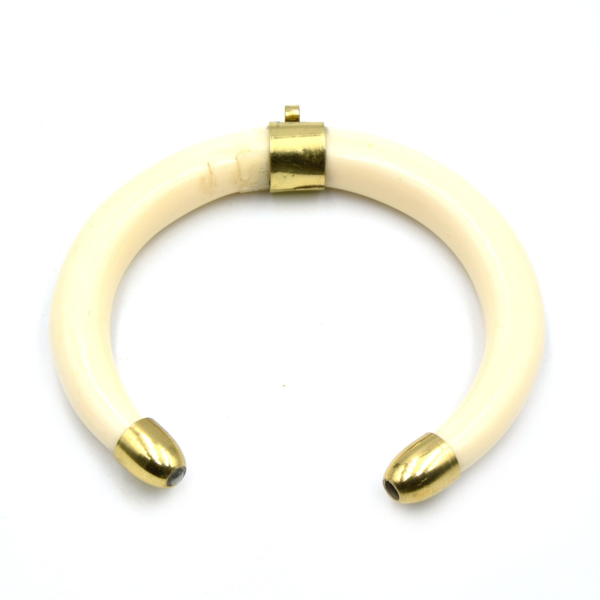 Crescent Pendant | Acrylic Colored Focal Pendant | White Off White Brown Peach Black Crescent