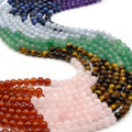 Chakra Beads | Lapis Lazuli, Tiger Eye, Carnelian, Aquamarine, Aventurine, Rose Quartz, Amethyst | Mixed Gemstone Beads | 6mm, 8mm, 10mm