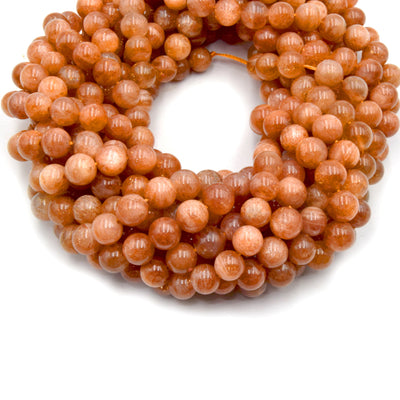 AAA Sunstone Beads  | 5mm, 6mm, 7mm, 8mm, 9mm | Round Smooth Sunstone Beads