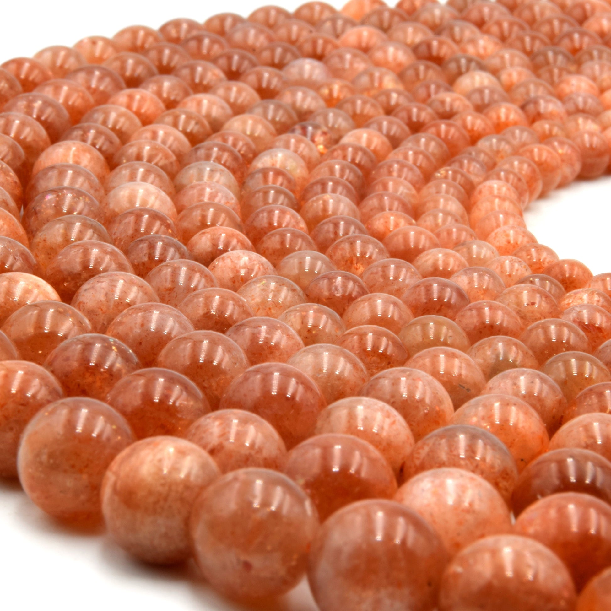AAA Sunstone Beads  | 5mm, 6mm, 7mm, 8mm, 9mm | Round Smooth Sunstone Beads
