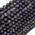 Iolite Beads | 5mm, 6mm, 7mm, 8mm, 9mm, 10mm | Round Smooth Iolite Beads