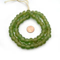 African Glass Beads | 10mm Recycled African Glass Round Rondelle Beads - Sold by Approx. 21" Strand (~58 Beads)