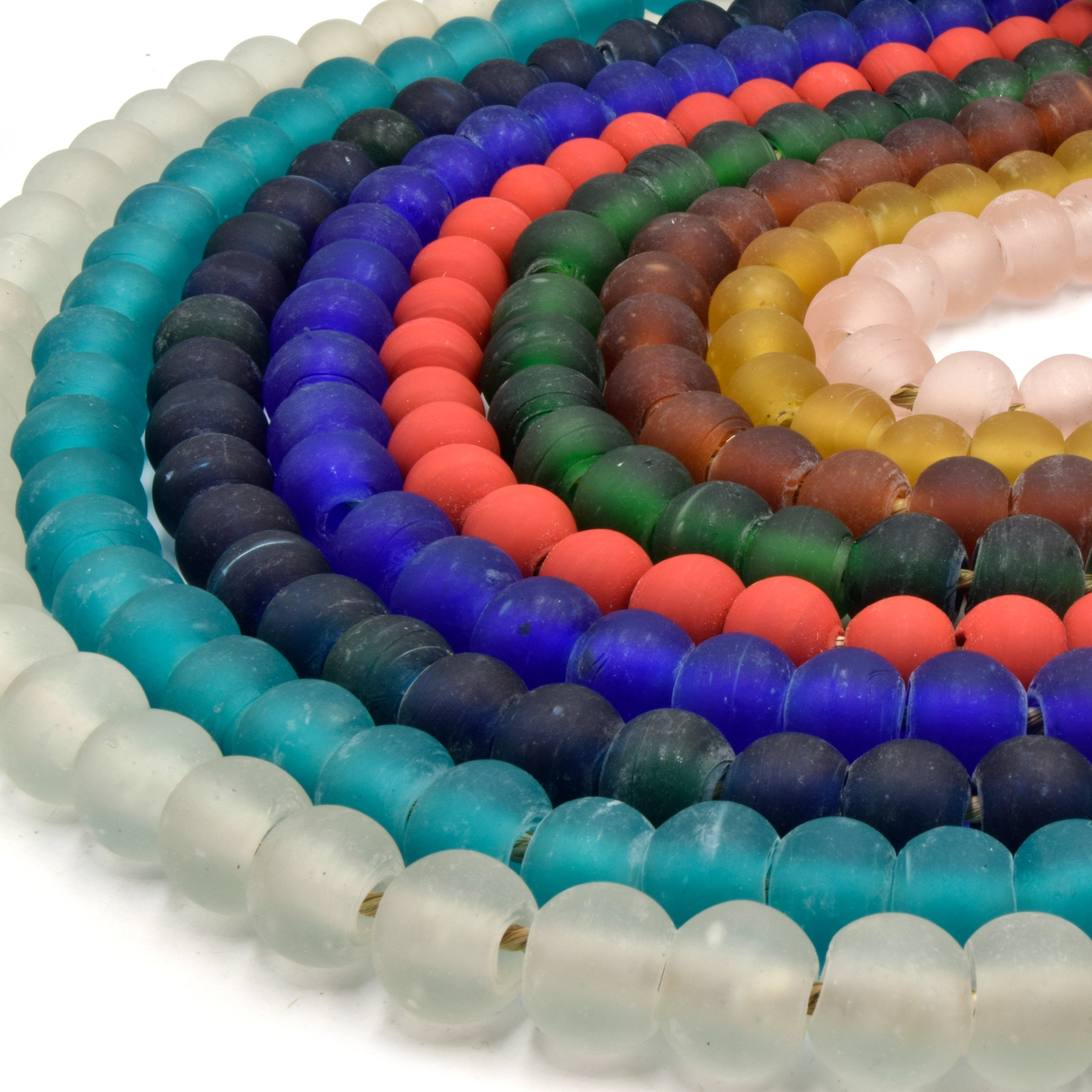 Roman Glass 4mm Saucer Rondelle Bead - 1 strand