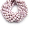 Kunzite Beads | 8mm Smooth Round Beads | Gemstone Beads by the Strand