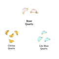 Crescent Moon Pendants | Half Moon Charms | Gemstone Moons | Jewelry Findings