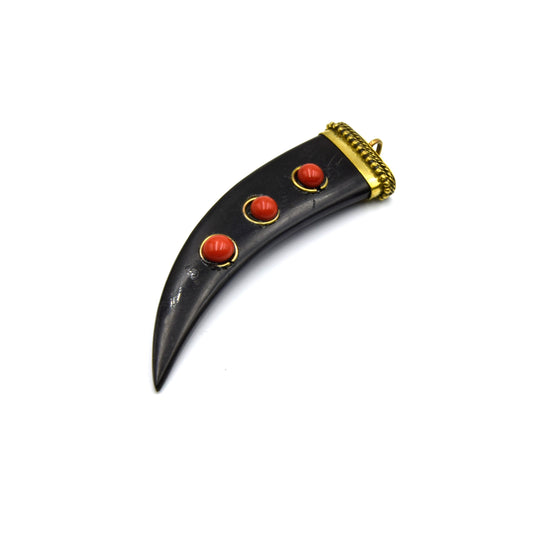 Bone Pendant | Gemstone Inlay Pendant | Spade Pendant | Antler Pendant | Tusk Pendant