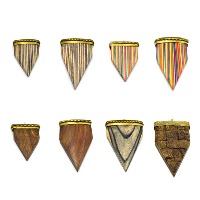 Wooden Arrow Pendant | Wooden Arrow Shaped Focal Pendant With Gold Cap | Necklace Focal Pendant | Bohemian Jewelry Finding
