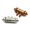 Tibetan Prayer Tube Pendant | Prayer Box Pendant | Copper Pendant - Silver Pendant | Antique Charms | See Description