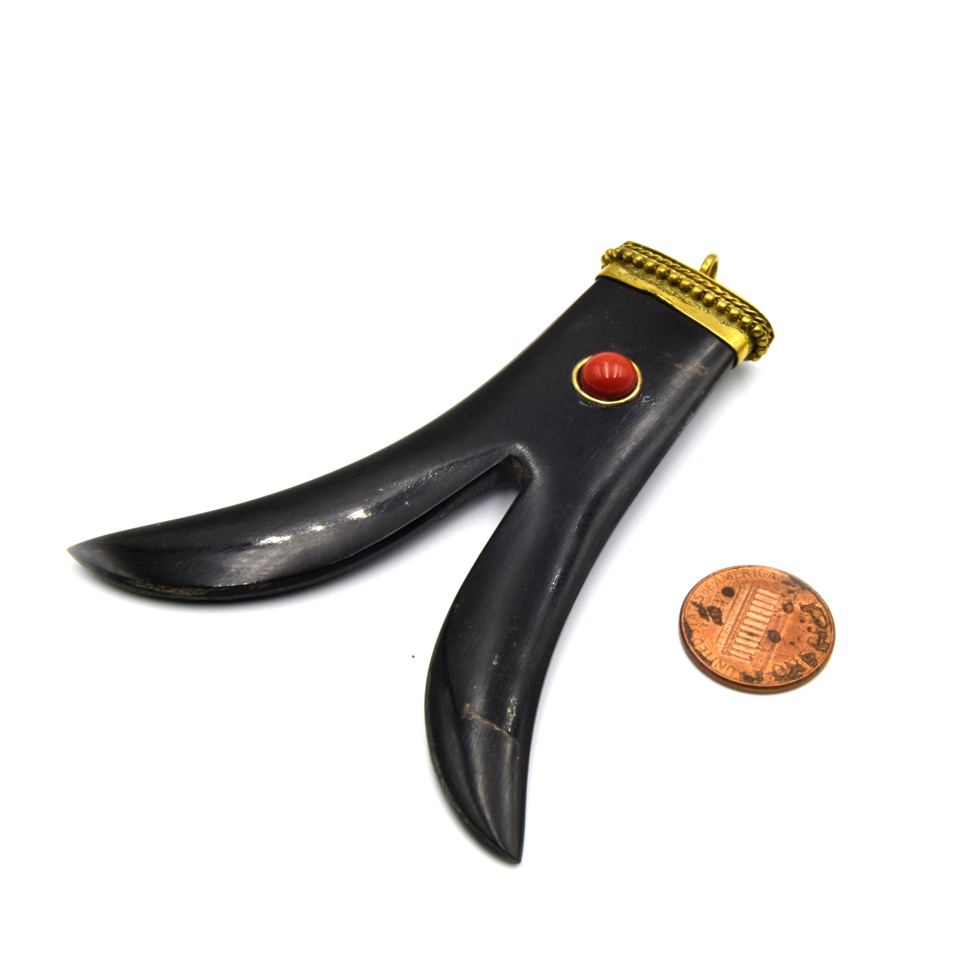 Bone Pendant | Gemstone Inlay Pendant | Spade Pendant | Antler Pendant | Tusk Pendant