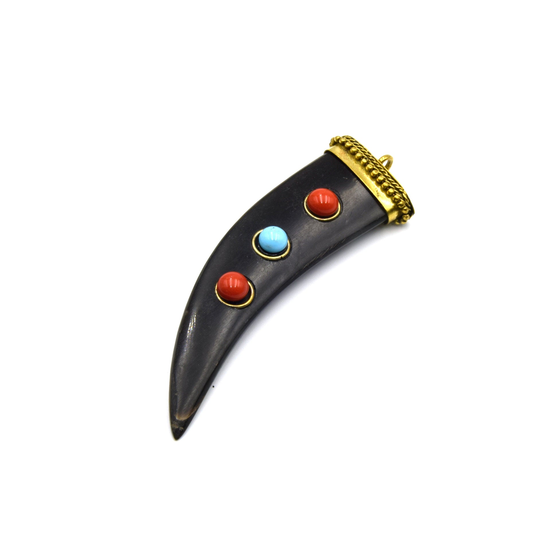 Bone Pendant | Gemstone Inlay Pendant | Spade Pendant | Antler Pendant | Tusk Pendant
