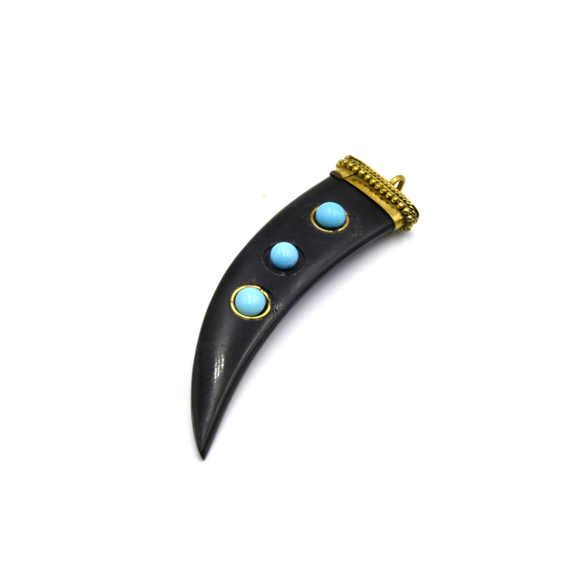 Bone Pendant | Gemstone Inlay Pendant | Spade Pendant | Antler Pendant | Tusk Pendant