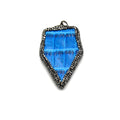 Pave Rhinestone Arrow Pendant | Leather Arrow Pendant | Focal Pendant | Jewelry Supplies