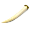 Bone Tusk Pendant | 4.5 Inch Ox Bone Focal Tusk Pendant | Horn Pendant | White Tusk Brown Tusk