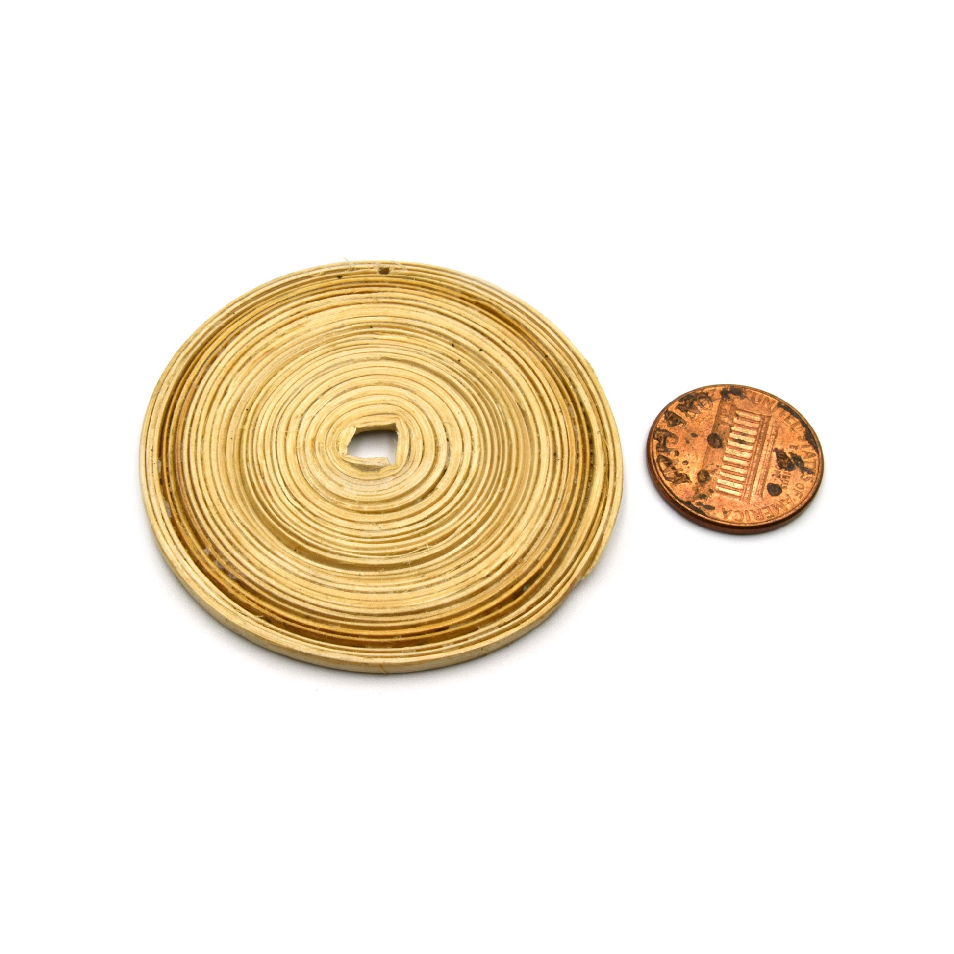 Rattan Earrings | Jewelry Finding | Handmade Natural Woven Reed Round Jewelry Component | Sold in Pairs