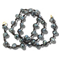 8mm Chinese Crystal 18 inch Necklace (NO CLASP) | Woven Beaded Necklace | Transparent Dark Sage Green Beads