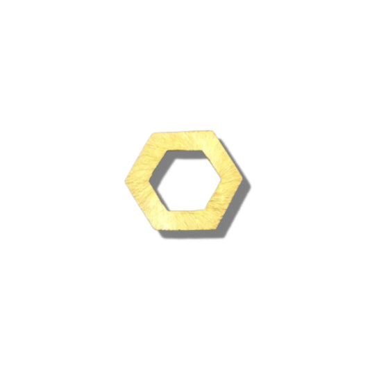 Hexagon Jewelry Finding | Gold Plated Copper Components - Measuring 16mm x 19mm - Sold in Packs of 10