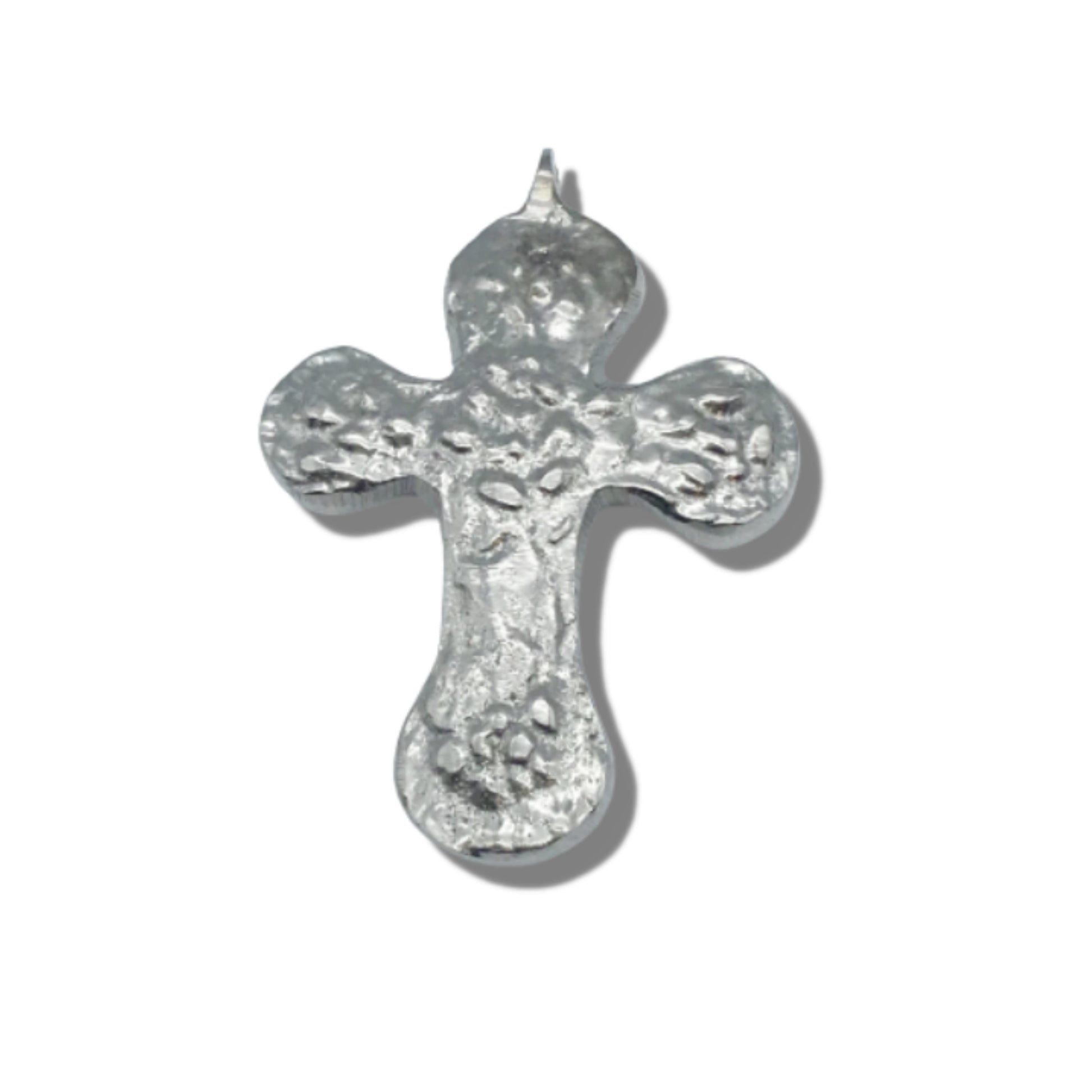 Rustic Cross Pendant | Oxidized Silver Cross Heavy Pendant | Focal Pendant