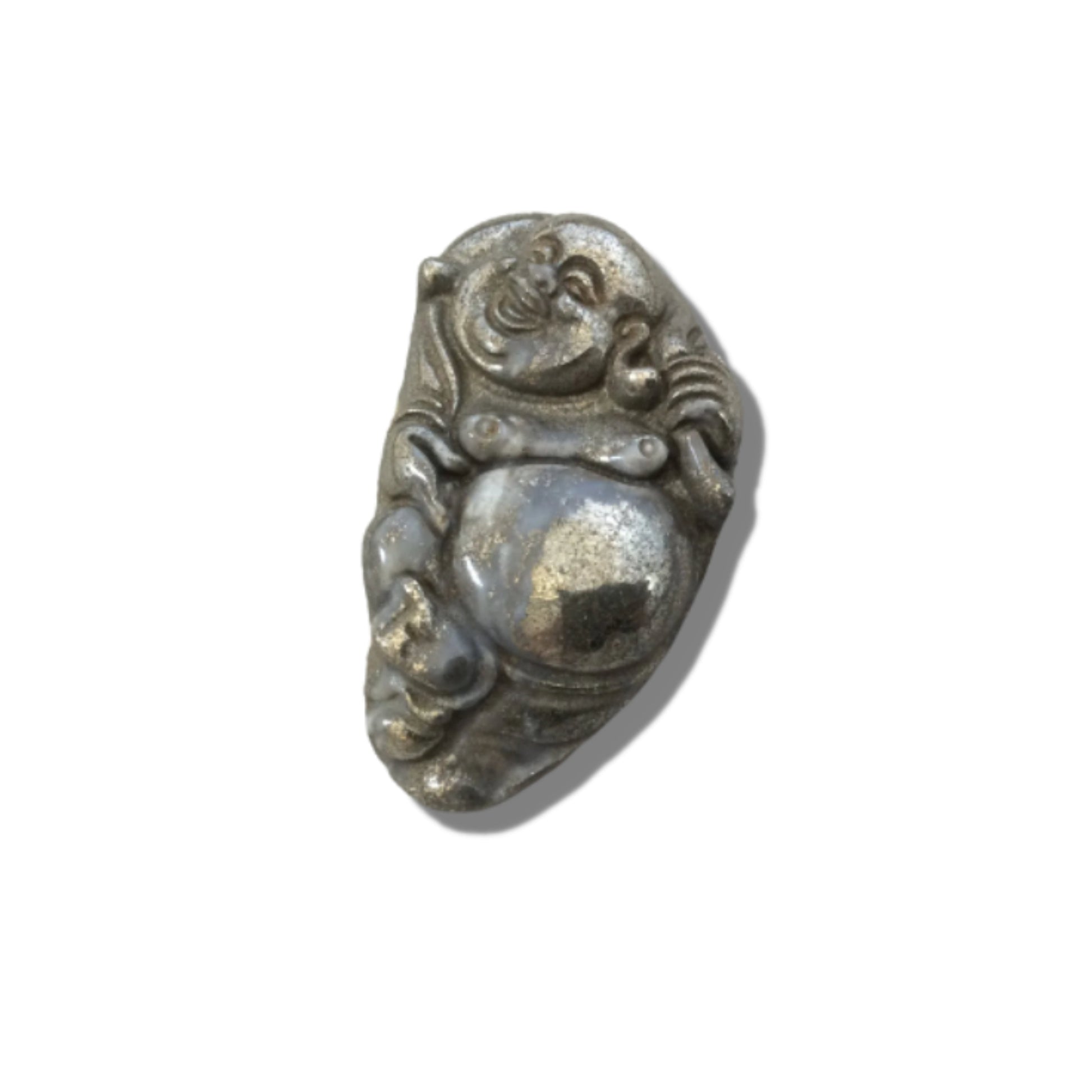 Deity Pendants | Heavy Pyrite Carved Focal for Necklaces | Buddha Pendant