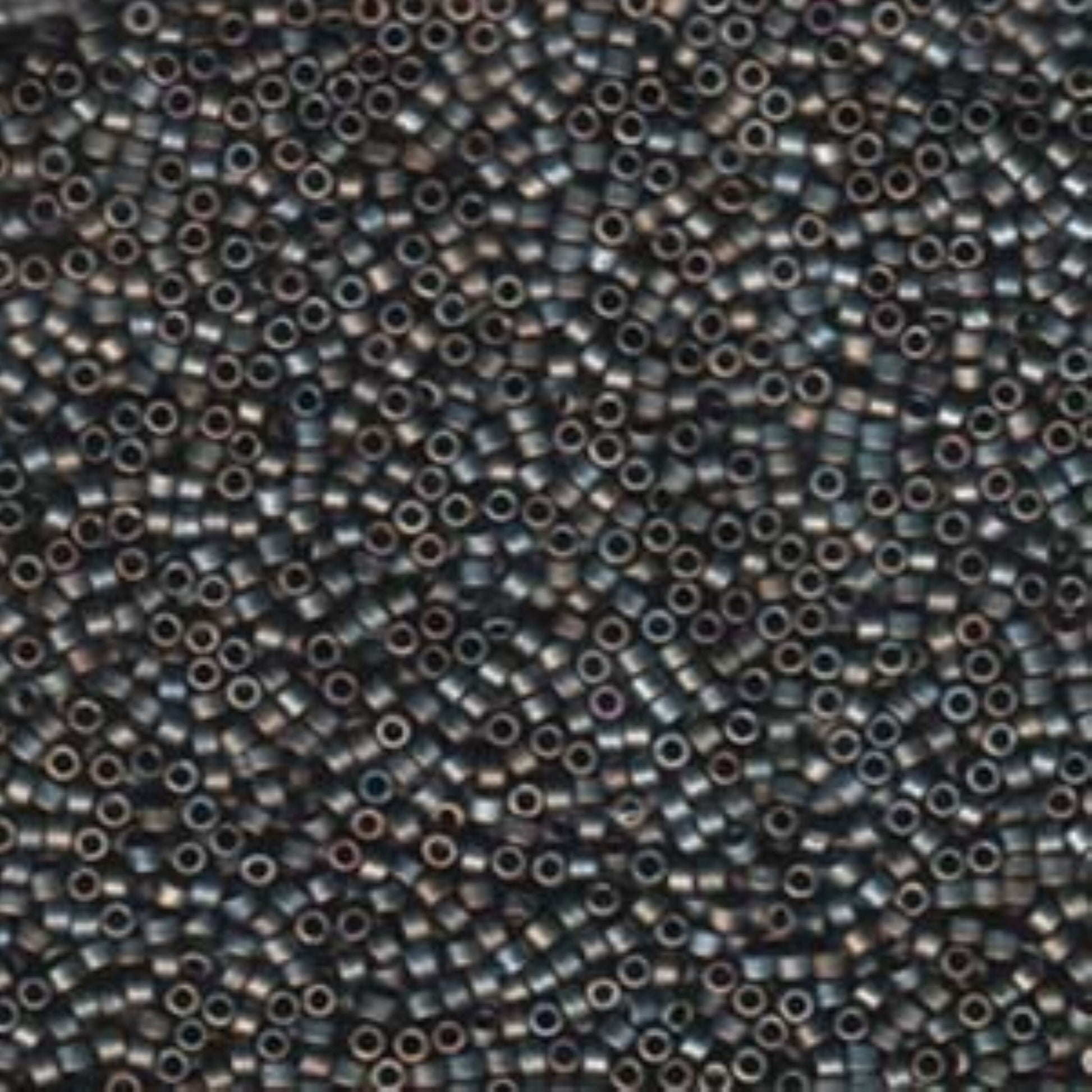 Size 11/0 Matte Finish Metallic Silver-Grey Genuine Miyuki Delica Glass Seed Beads - Sold by 7.2 Gram Tubes (Approx. 1300 Beads per 2" Tube)
