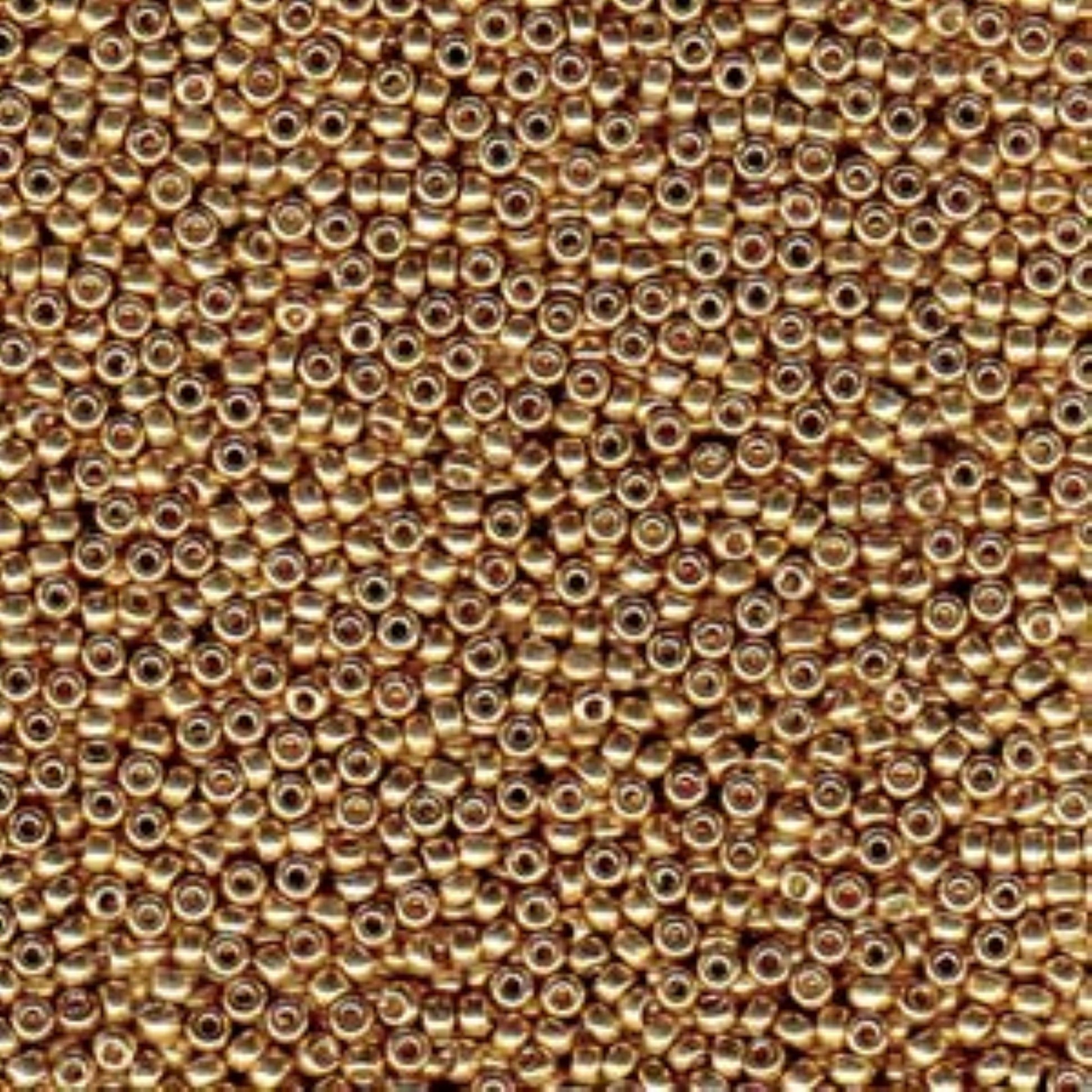 Size 15/0 Duracoat Galvanized Champagne Genuine Miyuki Glass Seed Beads - Sold by 8.2 Gram Tubes (~2050 Beads per Tube) - (15-94204)