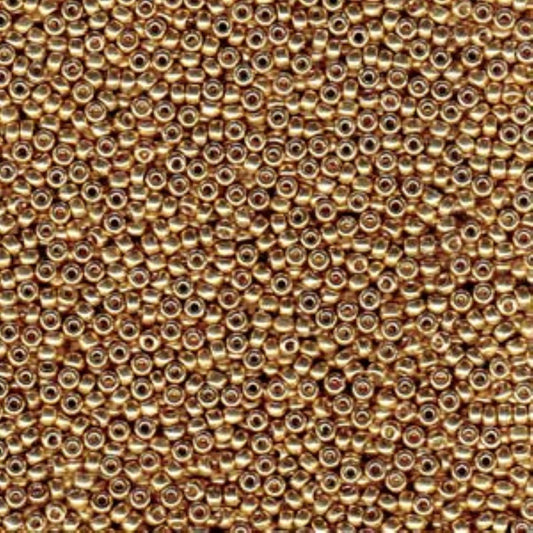 Size 15/0 Duracoat Galvanized Champagne Genuine Miyuki Glass Seed Beads - Sold by 8.2 Gram Tubes (~2050 Beads per Tube) - (15-94204)