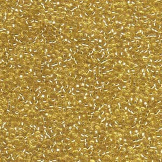 Size 15/0 Silver Lined Gold Genuine Miyuki Glass Seed Beads - Sold by 8.2 Gram Tubes (~2050 Beads per Tube) - (15-93)