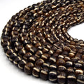 Bone Beads | Brown Striped Bone Beads | 6mm 8mm 10mm