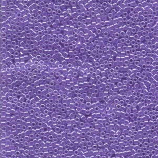 Size 11/0 Glossy Lined Crystal Purple Genuine Miyuki Delica Glass Seed Beads - Sold by 7.2 Gram Tubes (Approx. 1300 Beads per 2" Tube)