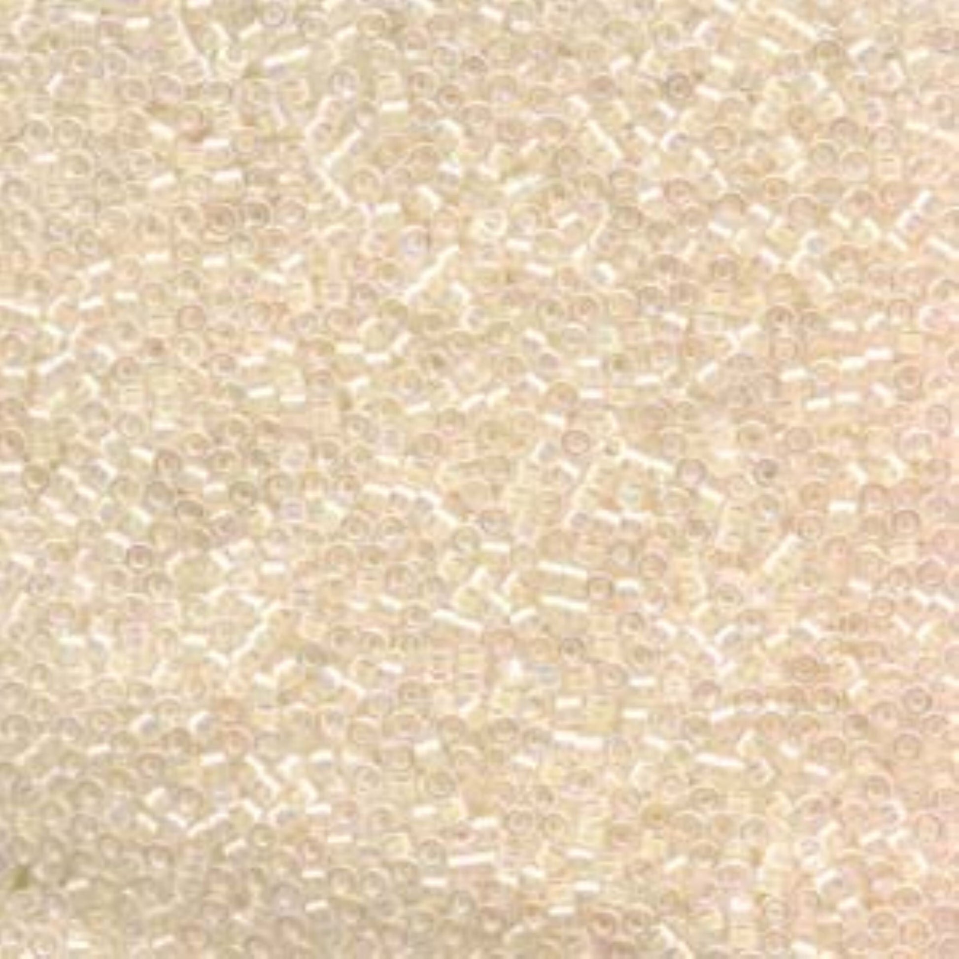 Size 11/0 Glossy Finish Off White AB Genuine Miyuki Delica Glass Seed Beads - Sold by 7.2 Gram Tubes (Approx. 1300 Beads per 2" Tube)