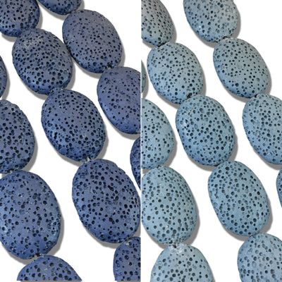 Oval Lava Beads  | DIY Diffuser Jewelry - Small - 20mm x 25mm