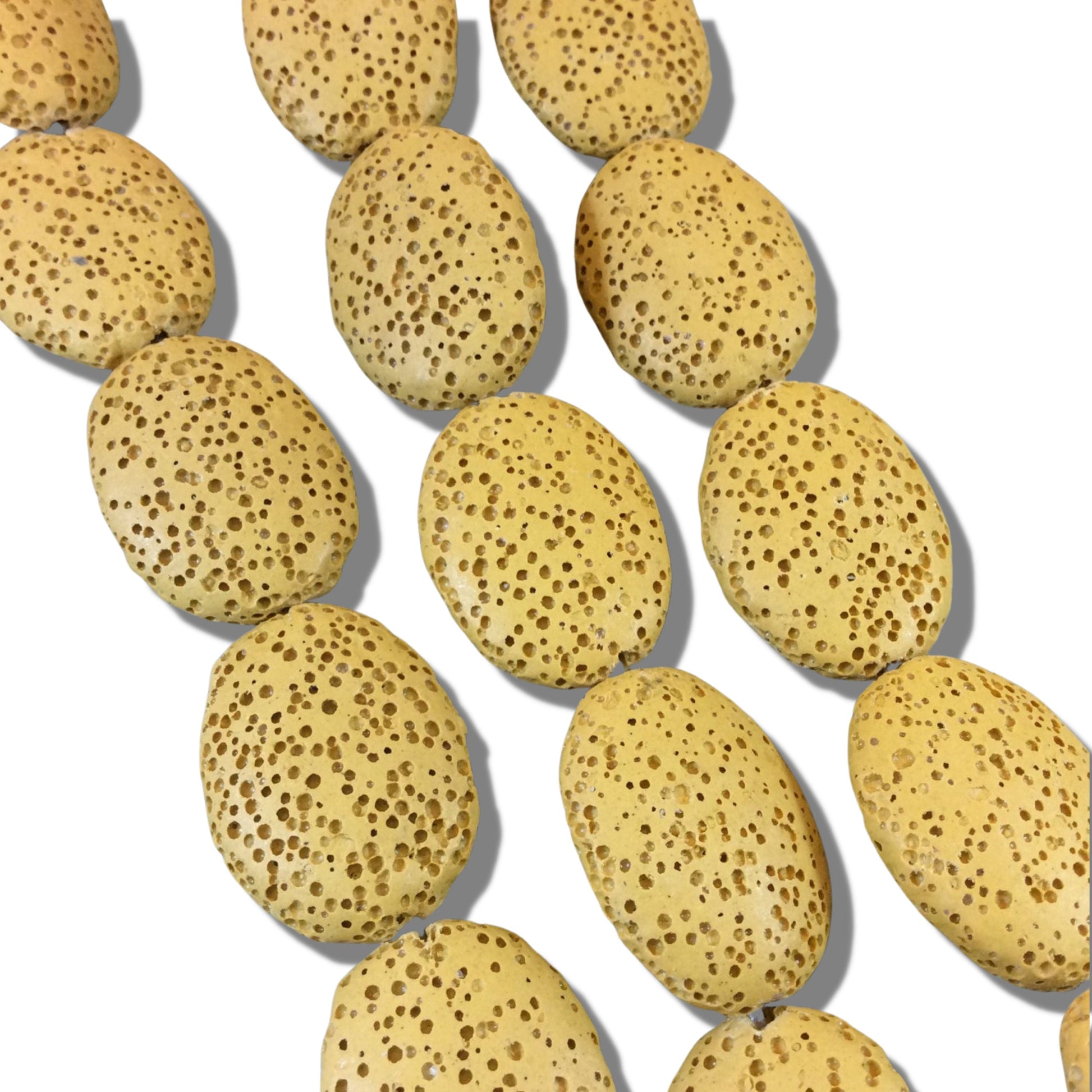 Oval Lava Beads  | DIY Diffuser Jewelry - Large - 25mm x 30mm