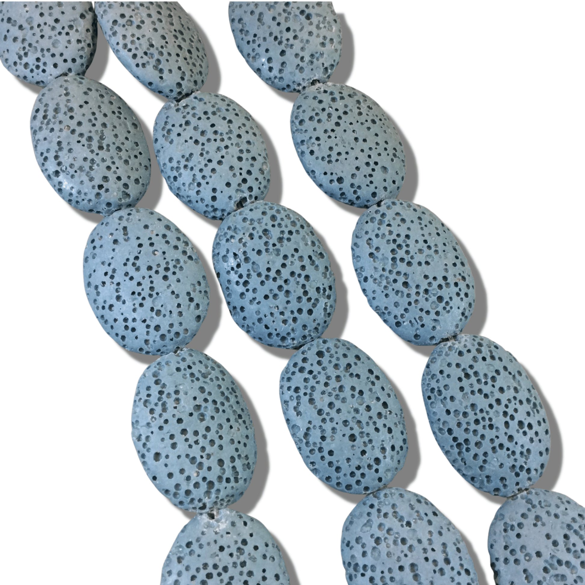 Oval Lava Beads  | DIY Diffuser Jewelry - Large - 25mm x 30mm