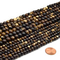 Mottled Brown Ox Bone Beads | 6mm, 10mm