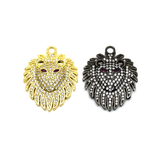 Lion Pendants | Cubic Zirconia (CZ) Pendant for Jewelry Making