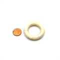 White Ox Bone Ring Pendant for Jewelry Making