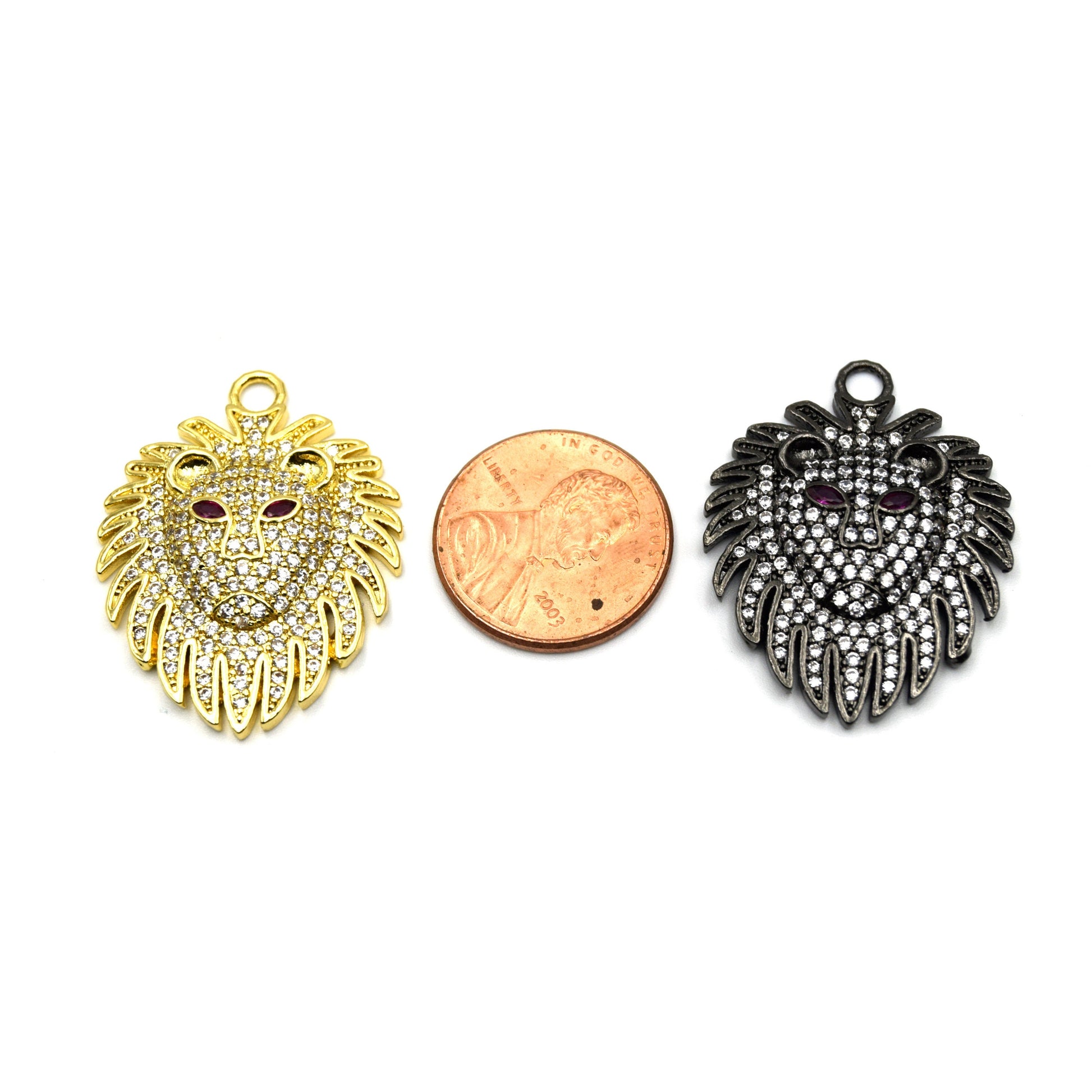 Lion Pendants | Cubic Zirconia (CZ) Pendant for Jewelry Making