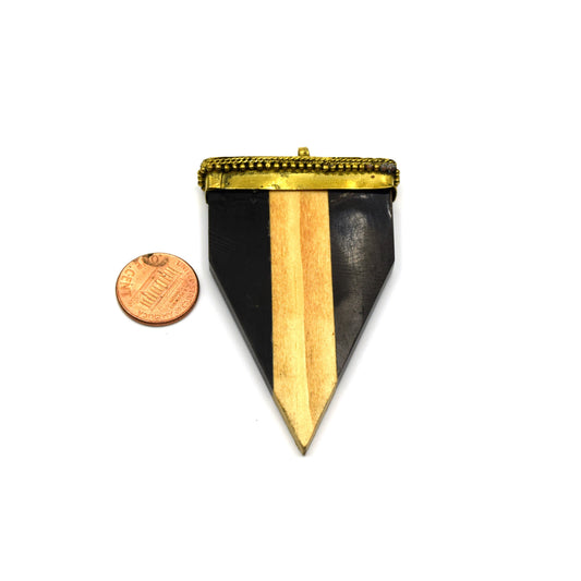 Arrow Pendant | Ox Bone And Wood Arrow shaped Pendant | Horn Pendant | Focal Pendant