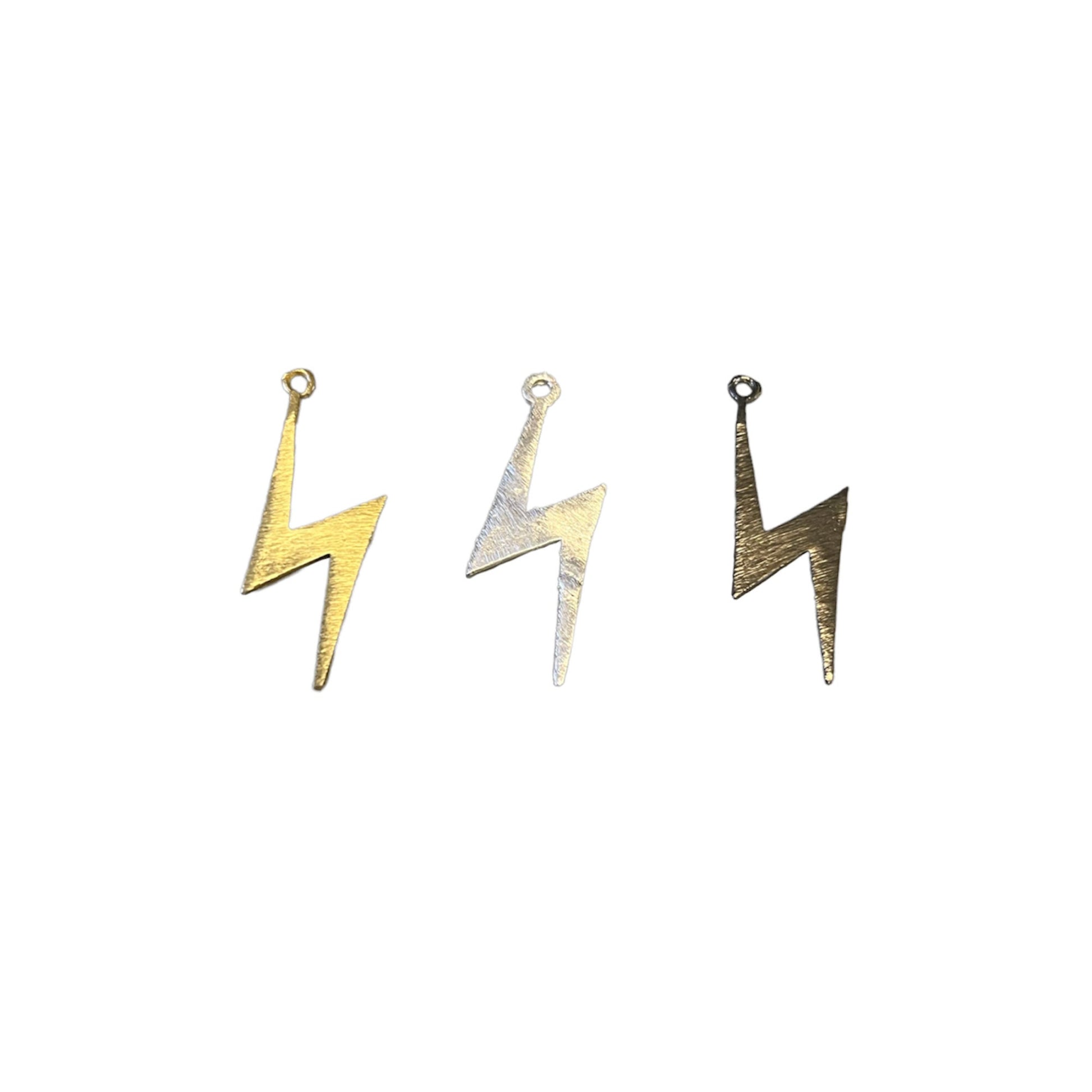 Lightning bolt-shaped findings for jewelry making, perfect for adding a unique and dramatic touch to any creation.