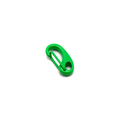 A large, green enamel lobster claw clasp used for making jewelry and other craft projects.