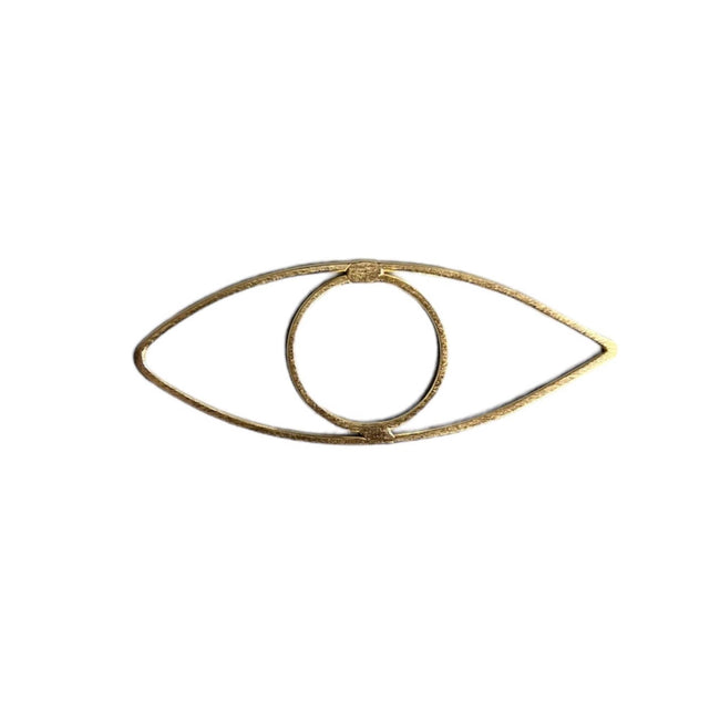 Evil eye finding for jewelry making. The evil eye is believed to protect the wearer from bad luck, making this finding the perfect addition to any project.