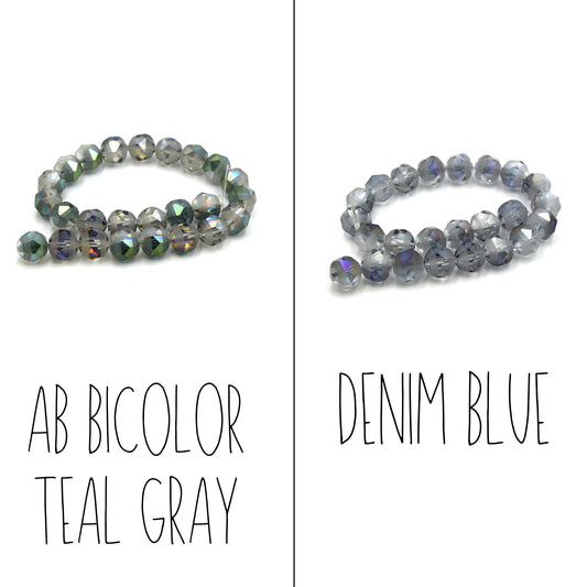 Chinese Crystal Beads | Matte Stripe Glass Beads | 12mm 14mm 16mm