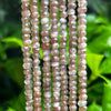 4mm Peach Moonstone Faceted Rondelle Beads