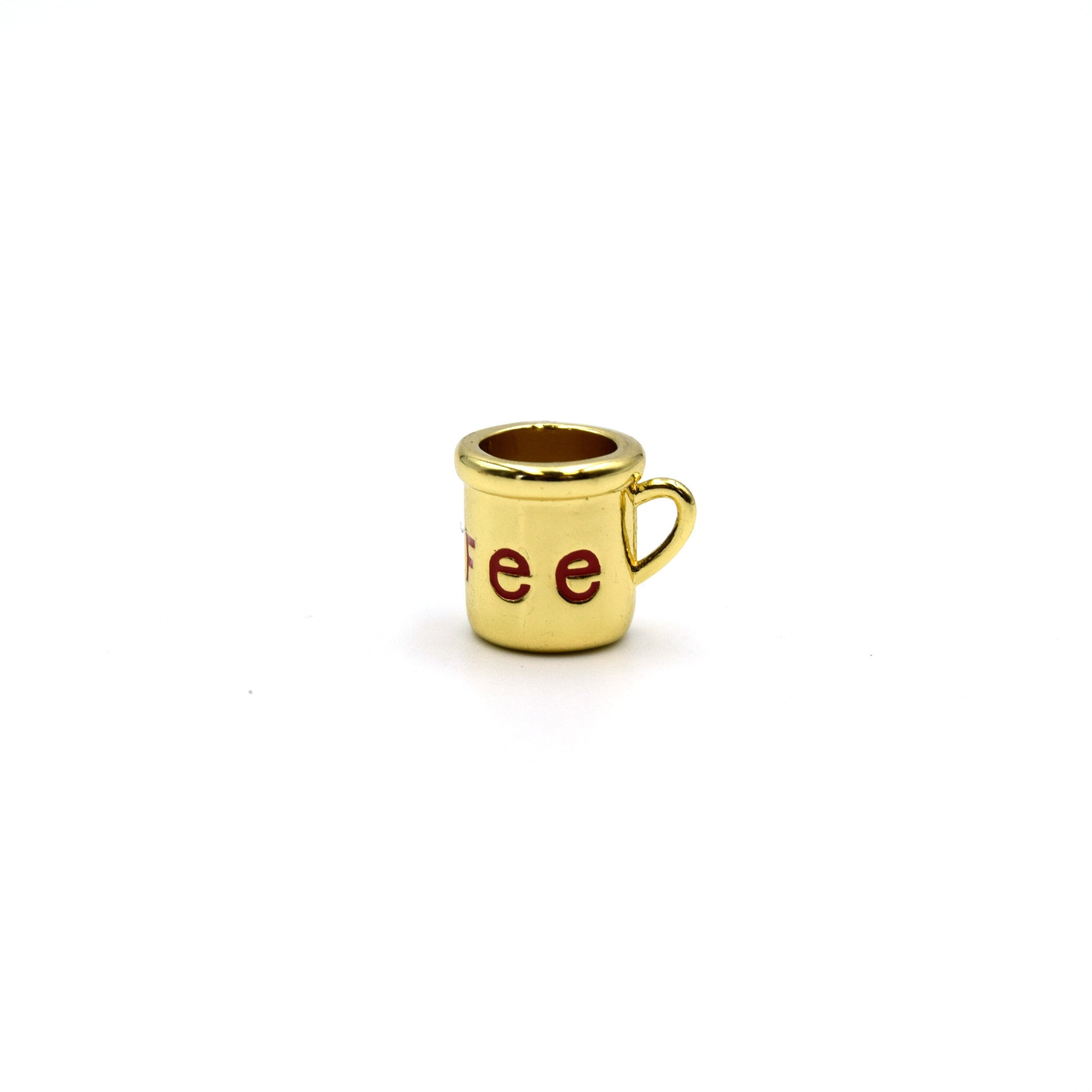 Gold Coffee Mug Charm for Bracelet - Sold Individually